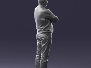 pot bellied man in sweater 0386 3d print ready 3D Print Model