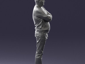 pot bellied man in sweater 0386 3d print ready 3D 프린트 모델