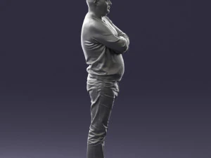 pot bellied man in sweater 0386 3d print ready 3D Print Model