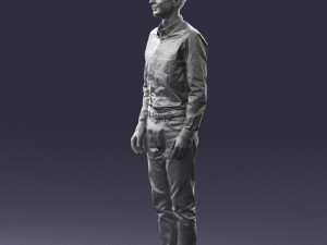 man in plaid shirt 0385 3D Модель