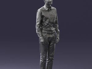 man in plaid shirt 0385 3D Model