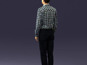 man in plaid shirt 0385 3d print ready 3D Print Model