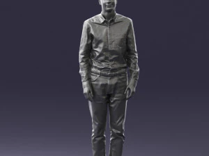 man in plaid shirt 0385 3d print ready 3D Print Model