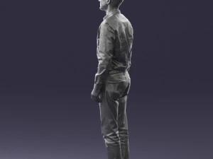 man in plaid shirt 0385 3d print ready 3D Print Model