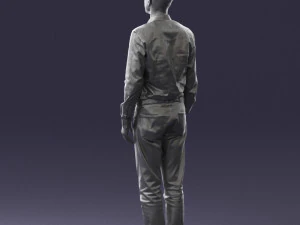 man in plaid shirt 0385 3d print ready 3D Print Model