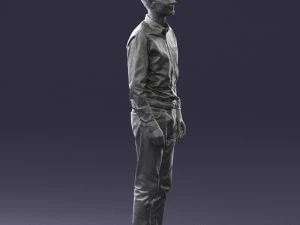 man in plaid shirt 0385 3d print ready 3D Print Model