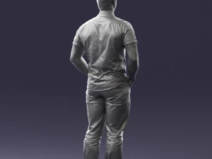 young man in shiny trousers 0384 3d print ready 3D Print Model