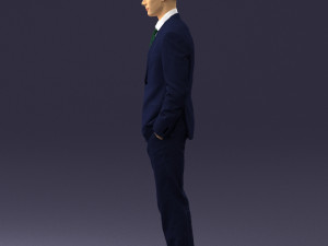young man in green tie suit 0383 3d print ready 3D Print Model