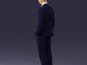 young man in green tie suit 0383 3d print ready 3D Print Model