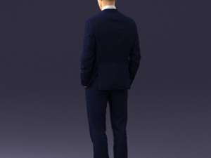 young man in green tie suit 0383 3d print ready 3D Print Model