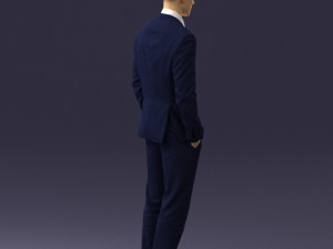 young man in green tie suit 0383 3d print ready 3D Print Model