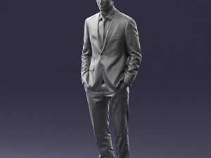 young man in green tie suit 0383 3d print ready 3D Print Model