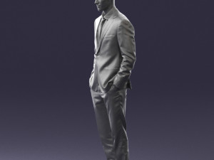 young man in green tie suit 0383 3d print ready 3D Print Model
