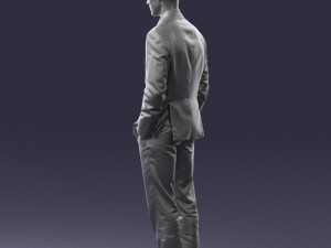 young man in green tie suit 0383 3d print ready 3D Print Model
