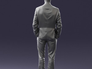 young man in green tie suit 0383 3d print ready 3D Print Model