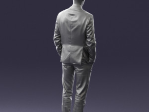 young man in green tie suit 0383 3d print ready 3D Print Model