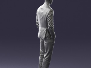 young man in green tie suit 0383 3d print ready 3D Print Model
