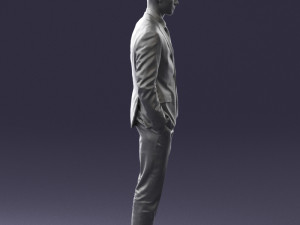 young man in green tie suit 0383 3d print ready 3D Print Model