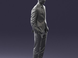 young man in green tie suit 0383 3d print ready 3D Print Model
