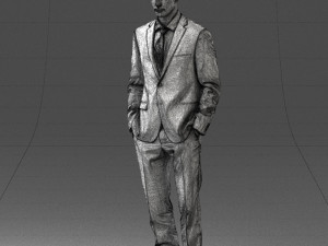 young man in green tie suit 0383 3d print ready 3D Print Model