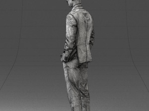 young man in green tie suit 0383 3d print ready 3D Print Model