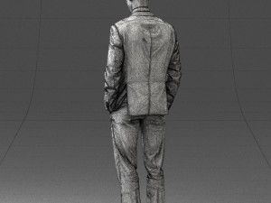 young man in green tie suit 0383 3d print ready 3D Print Model