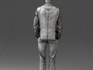 young man in green tie suit 0383 3d print ready 3D Print Model