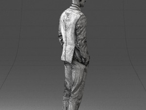 young man in green tie suit 0383 3d print ready 3D Print Model