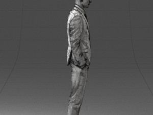 young man in green tie suit 0383 3d print ready 3D Print Model
