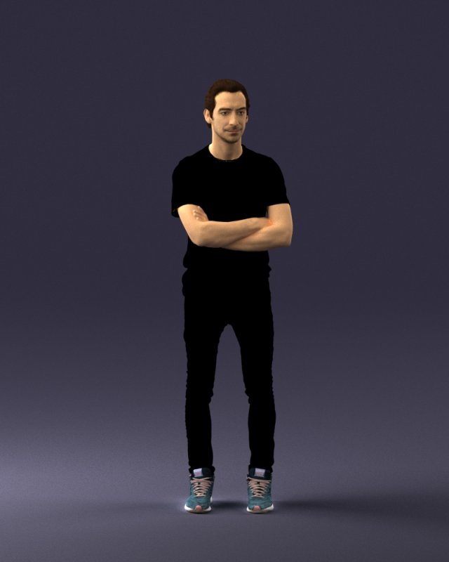 male actor in dark tights 0381 3D Model .c4d .max .obj .3ds .fbx .stl .blend 