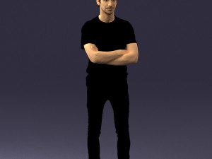 male actor in dark tights 0381 3D Model
