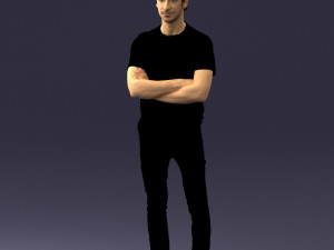 male actor in dark tights 0381 3D Model