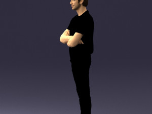male actor in dark tights 0381 3D Model