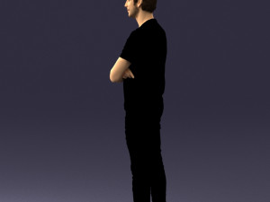 male actor in dark tights 0381 3D Model