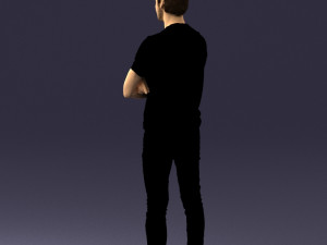 male actor in dark tights 0381 3D Model