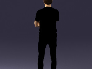male actor in dark tights 0381 3D Model