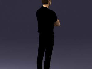 male actor in dark tights 0381 3D Model