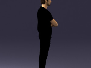 male actor in dark tights 0381 3D Model