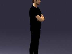 male actor in dark tights 0381 3D Model