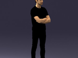 male actor in dark tights 0381 3D Model