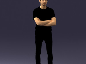 male actor in dark tights 0381 3D Model