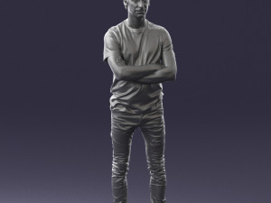 male actor in dark tights 0381 3D Model
