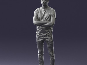 male actor in dark tights 0381 3D Model