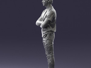 male actor in dark tights 0381 3D Model