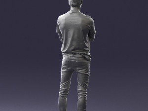 male actor in dark tights 0381 3D Model