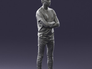 male actor in dark tights 0381 3D Model