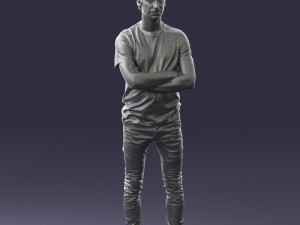 male actor in dark tights 0381 3D Model
