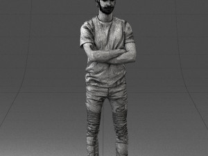 male actor in dark tights 0381 3D Model