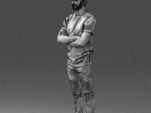 male actor in dark tights 0381 3D Model