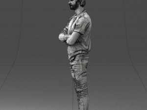 male actor in dark tights 0381 3D Model
